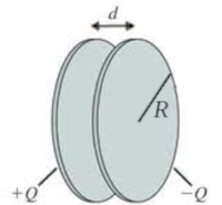 A Circular Parallel Plate Capacitor Has A Radius R Of 15 Cm And Distance D Of 5 Mm Between The Plates The Capacitor Is 1