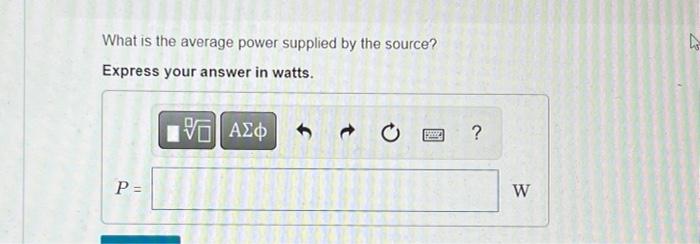 In An L R C Series Circuit R 310 L 0 397 H And C 5 90x10 8 F When The Ac Source Operates At The Resonance Frequency 3