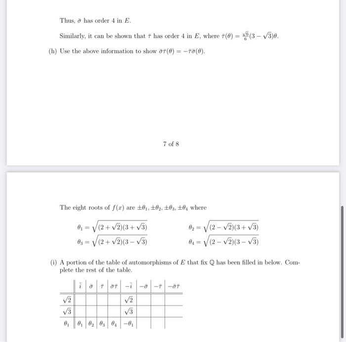 Extend The Automorphism E E We Will Show Has Order 4 E Show 0 1 2 Thus 1 2 Without Loss Of Generality 4