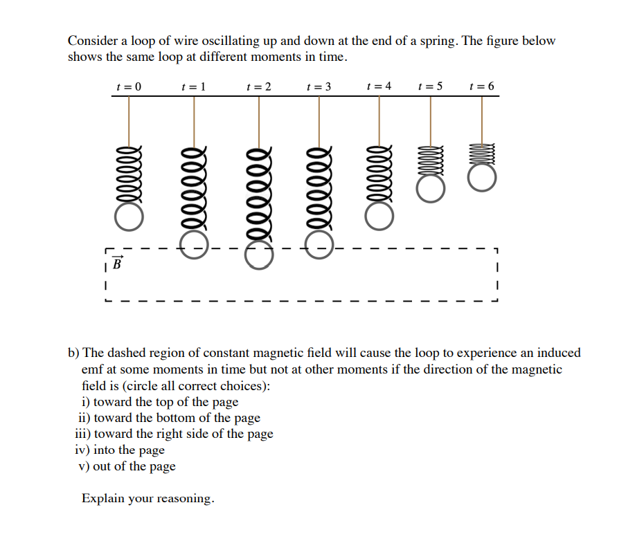 3 Consider A Loop Of Wire Suspended From A String And Oscillating Back And Forth As The Bob In A Pendulum The Diagram 2