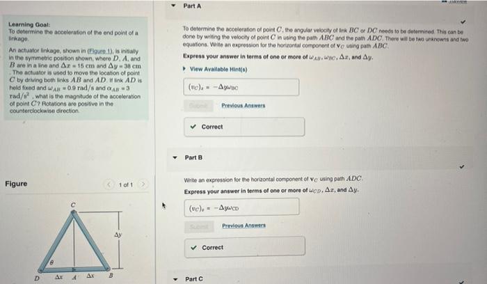 Learning Goal To Determine The Acceleration Of The End Point Of A Linkage An Actuator Linkage Shown In Figure 1 Is 1
