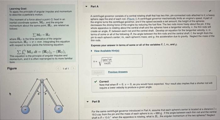 Learning Goal To Apply The Principle Of Angular Impulse And Momentum To Describe A Particle S Motion The Moment Of A F 1