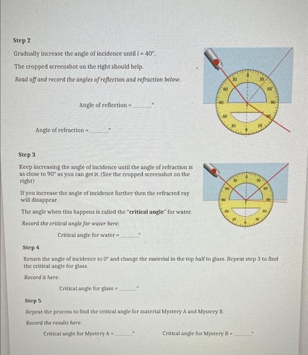 Need Help I Have No Data Https Phet Colorado Edu Sims Html Bending Light Latest Bending Light En Html 4