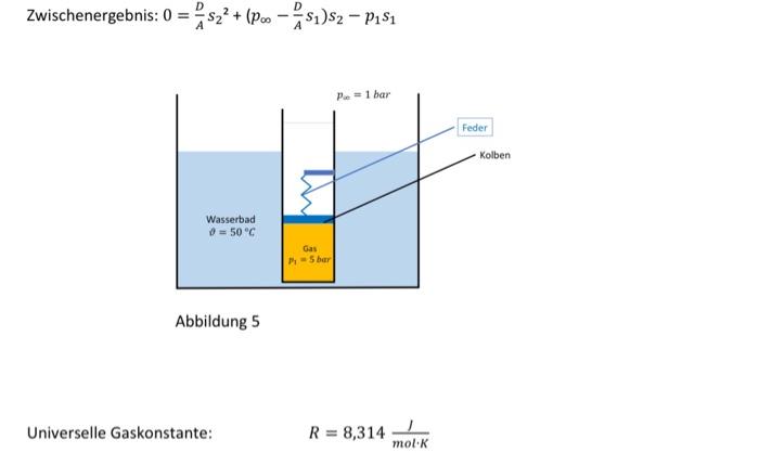 D Zwischenergebnis 0 S Po S S P151 A Pe 1 Bar Wasserbad 0 50 C Abbildung 5 Universelle Gaskonstante Gas P 5 Ba 2