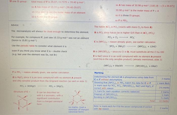 Question One Given Below Is Some Chemistry Of A Main Group Element A C D E Ho Me Nf Cif N F In H A F G 2hci Bf3 N 3