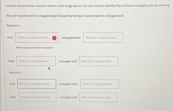 Fill In The Blanks Reaction 1 Nahco3 Aq Hcl Aq H Co3 Aq Nacl Aq A B C D Reaction 2 Ch Cooh Aq H O L H3o 2