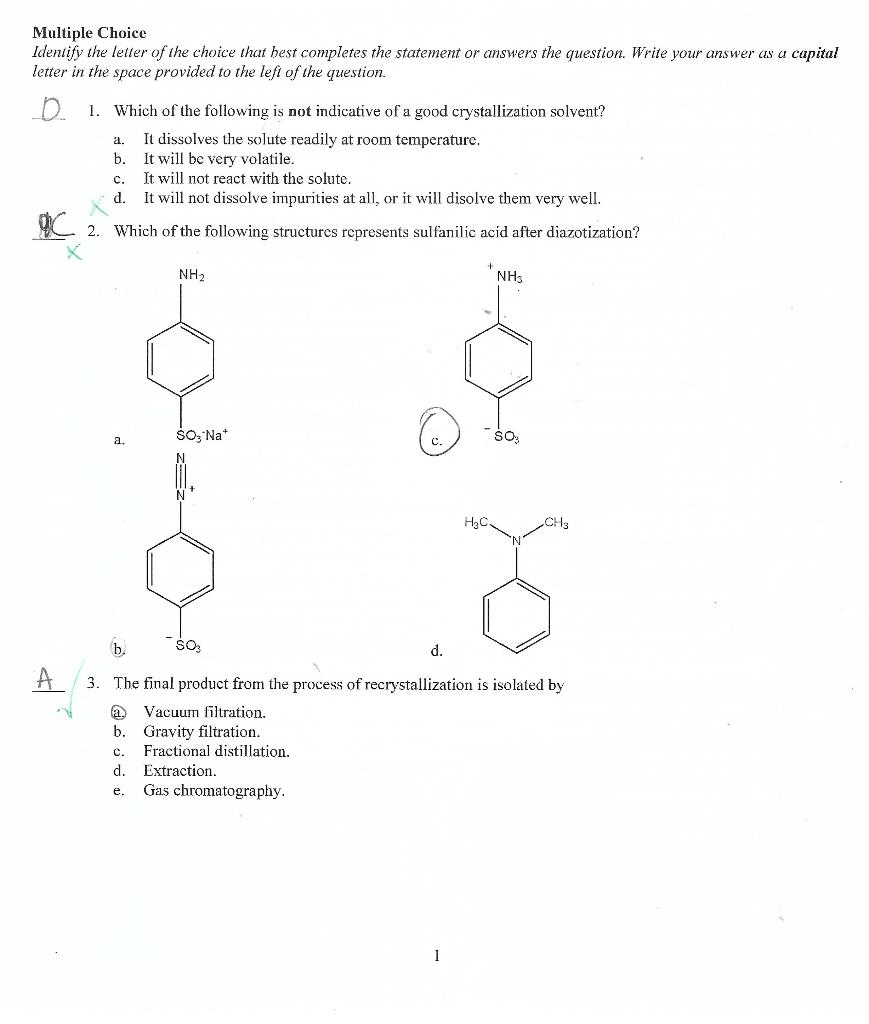 Correct The Wrong Answers 1