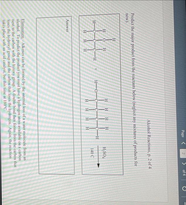 Page Of 4 Alcohol Reactions Alcohols Are Very Useful Organic Compounds Because There Are Many Ways To Synthesize Lar 2