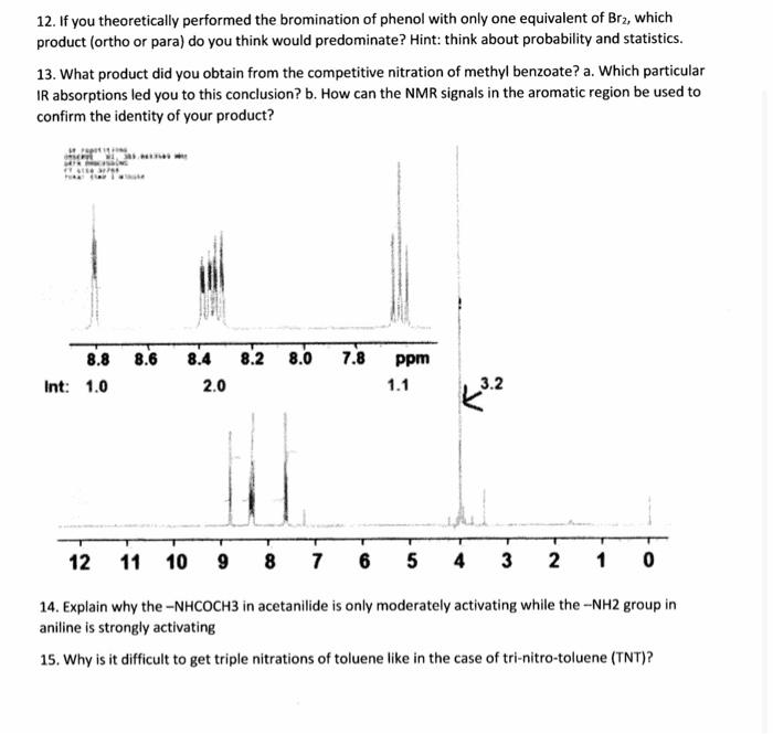 12 If You Theoretically Performed The Bromination Of Phenol With Only One Equivalent Of Br Which Product Ortho Or Pa 1