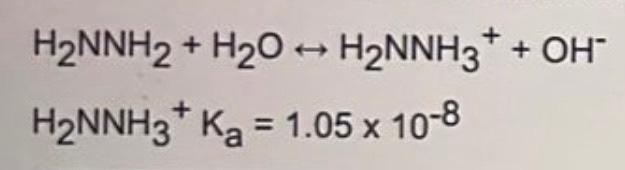 Calculate The Concentration Of Hydroxide Ion In A 0 150 M H2nnh2 Solution 1