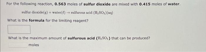 For The Following Reaction 0 256 Moles Of Iron Ii Chloride Are Mixed With 0 511 Moles Of Silver Nitrate Iron Ii Chl 3