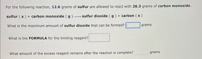 For The Following Reaction 20 0 Grams Of Iron Are Allowed To React With 42 3 Grams Of Chlorine Gas Iron S Chlorine 2