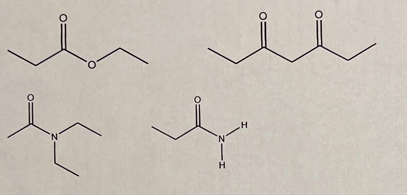 Describe How You Would Distinguish Between These Carboxylic Acid Derivates Fill In The Missing Materials Reagents And 1