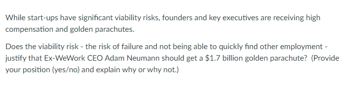 While Start Ups Have Significant Viability Risks Founders And Key Executives Are Receiving High Compensation And Golden 1
