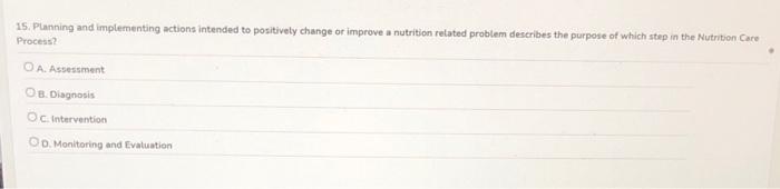 13 The Cunicat Nc Domain Of The Nutrition Diagnosis Includes Which Classes O A Energy Balance Fluid Intakt Carbohy 2