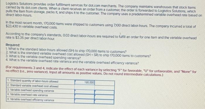 Logistics Solutions Provides Order Fulfillment Services For Dot Com Merchants The Company Maintains Warehouses That Sto 1