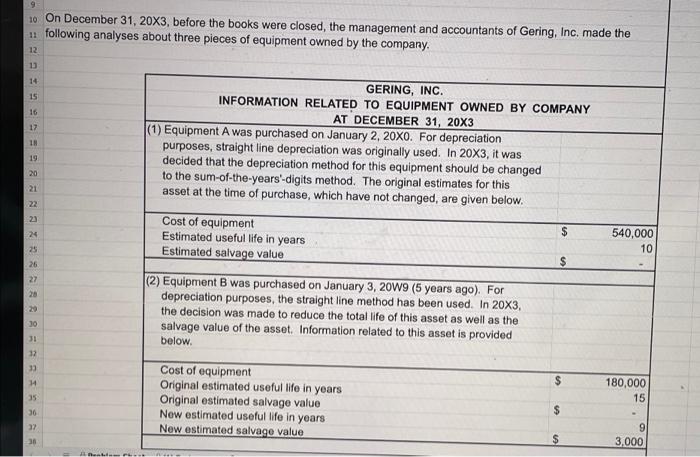 10 On December 31 20x3 Before The Books Were Closed The Management And Accountants Of Gering Inc Made The 11 Follow 1