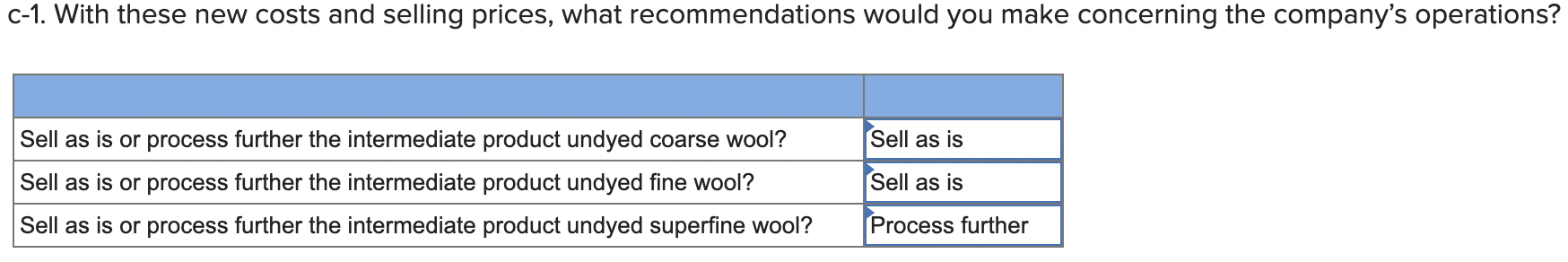A 1 Chapter 13 Applying Excel 2 3 Data 4 Exhibit 13 7 Santa Maria Wool Cooperative 5 Cost Of Wool 6 Cost Of Separation 2
