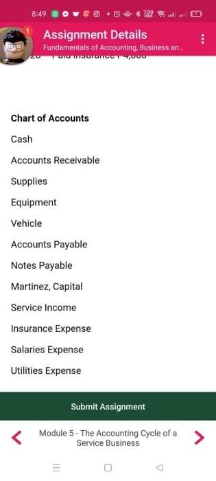1 00 Al Assignment Details Fundamentals Of Accounting Business An Description On An Excel File Journalize The Foll 5
