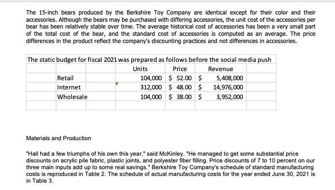 Introduction Janet Mckinley Is Employed By The Quality Products Corporation A Publicly Traded Conglomerate The Corpora 7