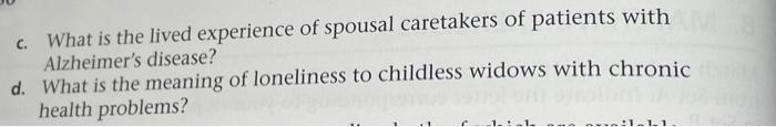 C Study Questions 1 For Each Of The Research Questions Below Indicate The Qualitative Research Tradition That Would L 2