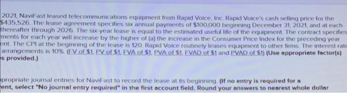 2021 Navifast Leased Telecommunications Equipment From Rapid Voice Inc Rapid Voice S Cash Selling Price For The 435 1