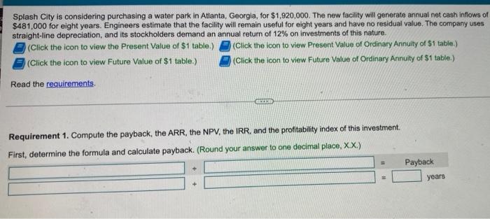 Splash City Is Considering Purchasing A Water Park In Atlanta Georgia For 1 920 000 The New Facility Will Generate A 1