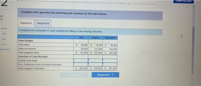 Exercise 14 3a Algo Preparing A Schedule Of Cash Receipts Lo 14 2 The Budget Director Of Heather S Florist Has Prepare 2