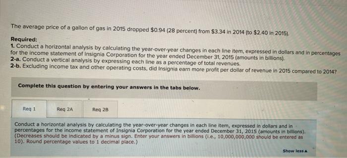 Aw Req 1 Req 2a Req 28 Conduct A Horizontal Analysis By Calculating The Year Over Year Changes In Each Line Item Expres 4
