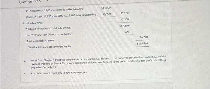 Question Natalie Has Prepared The Balance Sheet And Income Statement Of Cookie Coffee Creations Inc For The First Yea 3