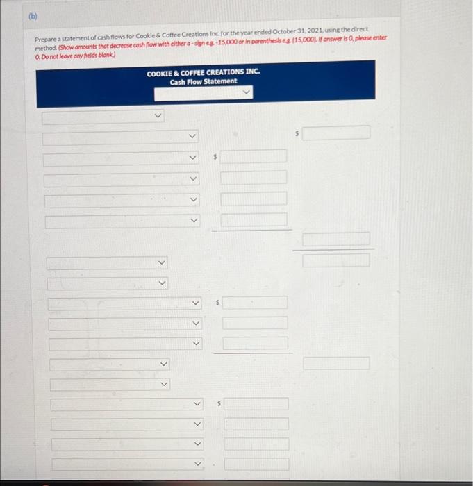 Question Natalie Has Prepared The Balance Sheet And Income Statement Of Cookie Coffee Creations Inc For The First Yea 6