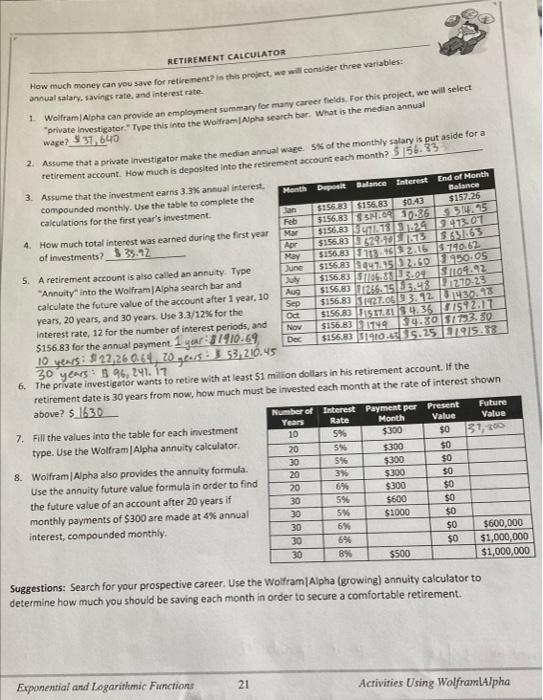 Retirement Calculator How Much Money Can You Save For Retirement In This Project We Will Consider Three Variables Ann 1
