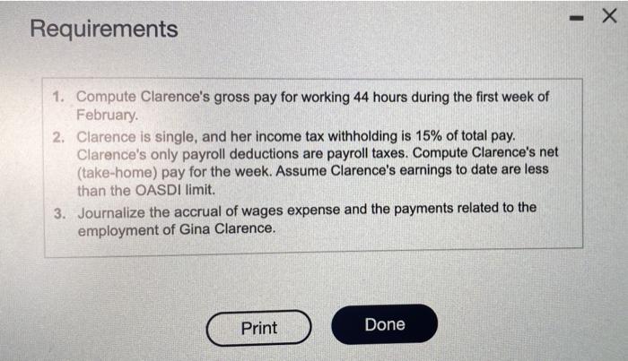 Gina Clarence Works At College Of Memphis And Is Paid 35 Per Hour For A 40 Hour Workweek And Time And A Half For Hours 2