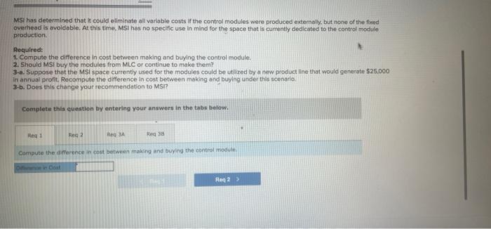 Required Information The Following Information Applies To The Questions Displayed Below Morning Sky Inc Msi Manuf 2