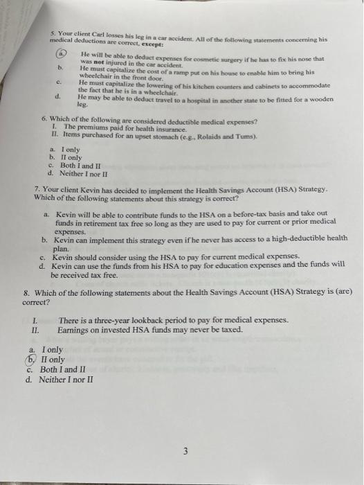 Part 1 Multiple Choice Section 35 Questions 2 Points Each The Purpose Of This Part Of The Test Is To Assess Your Tax Sk 2