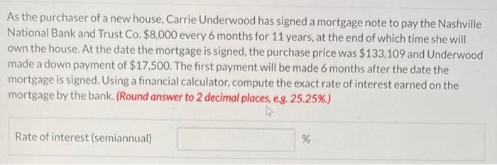 As The Purchaser Of A New House Carrie Underwood Has Signed A Mortgage Note To Pay The Nashville National Bank And Trus 1