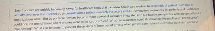 Smart Phones Are Quickly Becoming Powerful Healthcare Tools That Can Allow Health Care Workers To Keep Track Of Patient 2
