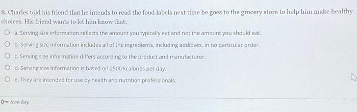 8 Charles Told His Friend That He Intends To Read The Food Labels Next Time He Goes To The Grocery Store To Help Him Ma 1