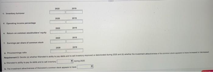 Comparative Financial Statement Data Of Weinstein Inc Follow Click The Icon To View The Income Statements Click T 2