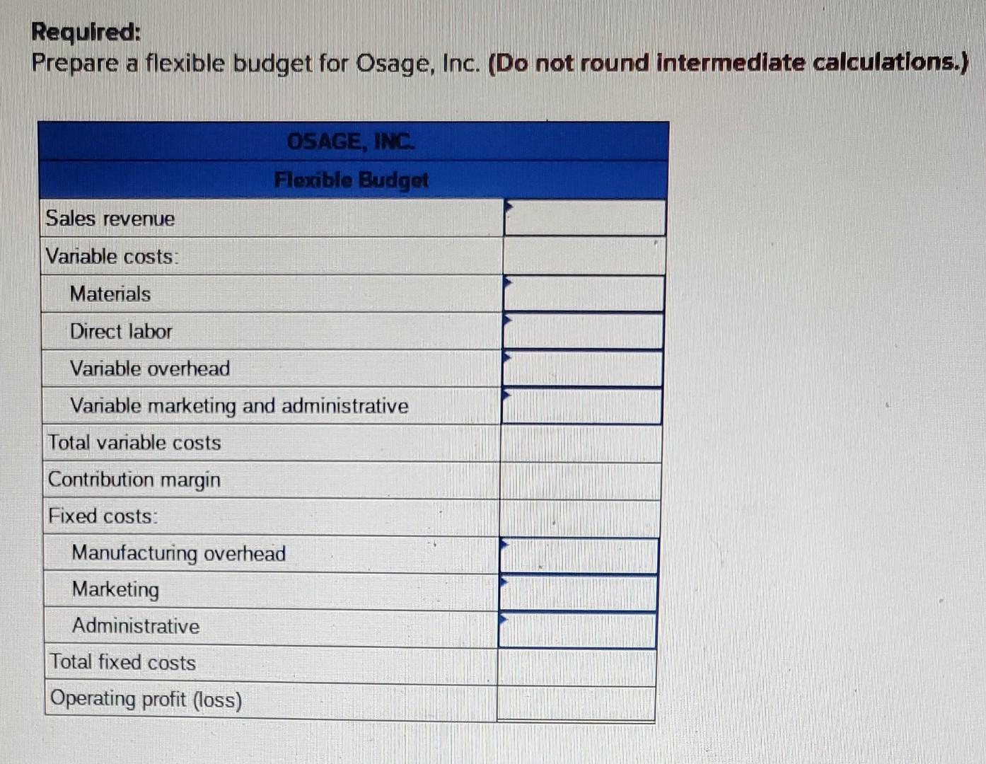Osage Inc Manufactures And Sells Lamps The Company Produces Only When It Receives Orders And Therefore Has No Inve 2