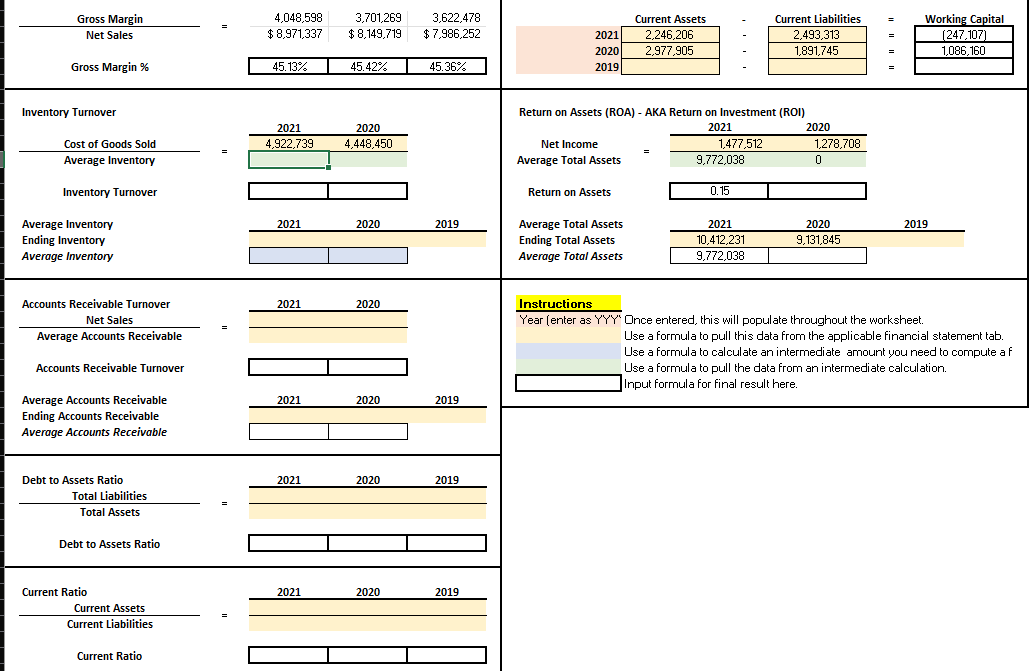 Please Help Me Fill In The Excel Sheet I Have The Information Provided Below The Excel Sheets That Have Blank Spots I 1