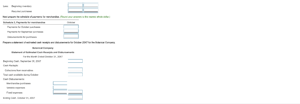Botanical Company Sells One Product Herbal Suap By The Case On October 1 20x7 Part Of The Trial Balance Showed The 2