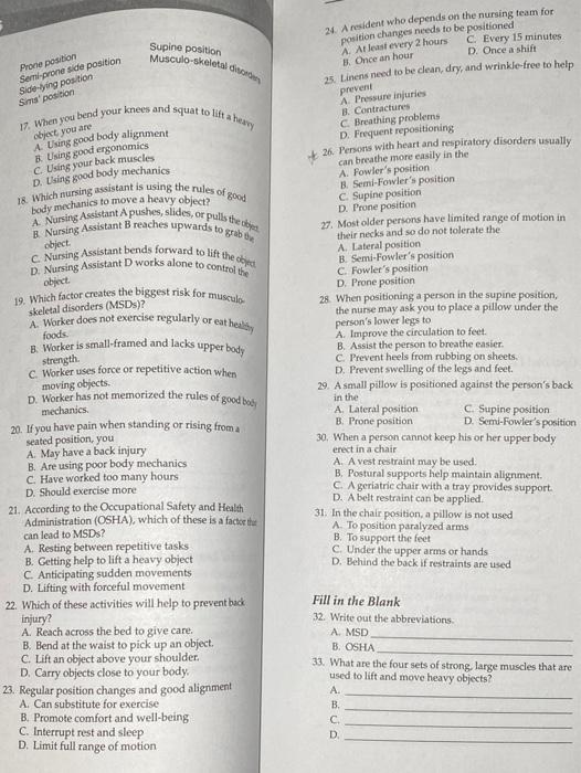 Supine Position Musculo Skeletal Das Prore Position Serti Prone Side Position Siding Position Sims Position 24 A Reside 1