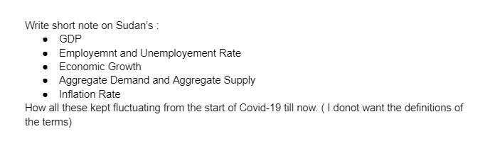 Write Short Note On Sudan S Gdp Employemnt And Unemployement Rate Economic Growth Aggregate Demand And Aggregate 1