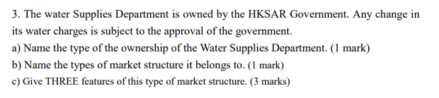 3 The Water Supplies Department Is Owned By The Hksar Government Any Change In Its Water Charges Is Subject To The App 1