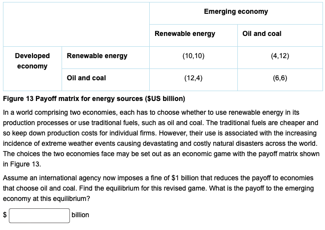 Emerging Economy Renewable Energy Developed Renewable Energy 10 10 4 12 Economy Oil And Coal 12 4 6 6 Figure 13 1