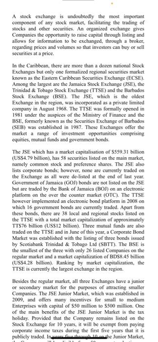 A Stock Exchange Is Undoubtedly The Most Important Component Of Any Stock Market Facilitating The Trading Of Stocks And 1