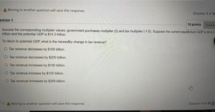 Moving To Another Question Will Save This Response Question 1 Of 15 Estion 1 10 Points Save Am Assume The Corresponding 1