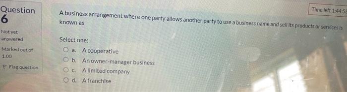 Question 20 Not Yet Answered Marked Out Of 1 00 Pflag Question Which Of The Following Is Not A Main Heading In The Busin 2