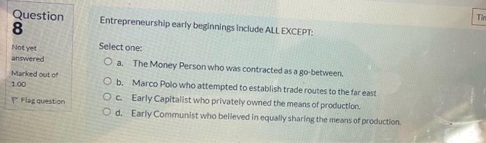 Question 20 Not Yet Answered Marked Out Of 1 00 Pflag Question Which Of The Following Is Not A Main Heading In The Busin 4